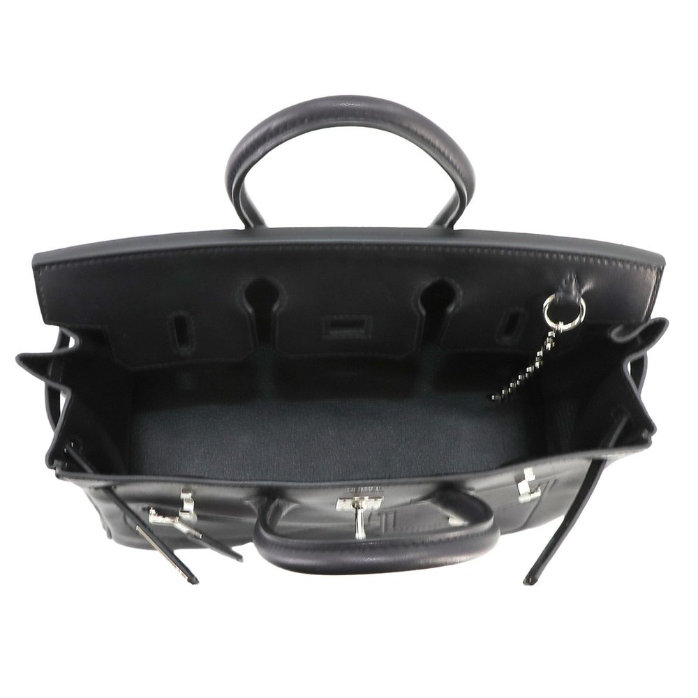 Hermes Birkin 25 Rock Hand Bag Volupt Black B Stamp Silver Hardware - Picture 6 of 10